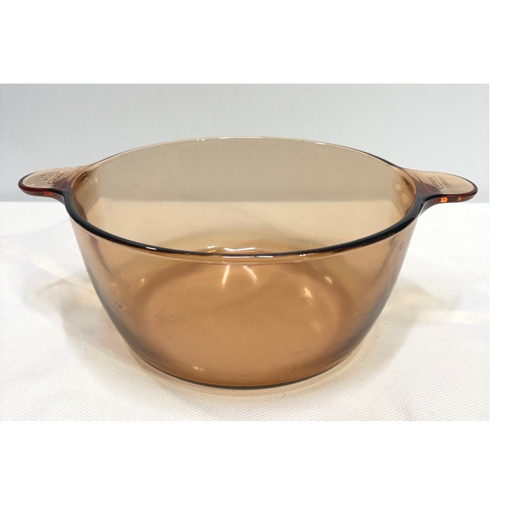 Visions by Corning Amber Glass 4.5L Casserole Pot V-4.5-B USA Pyrex NO Lid